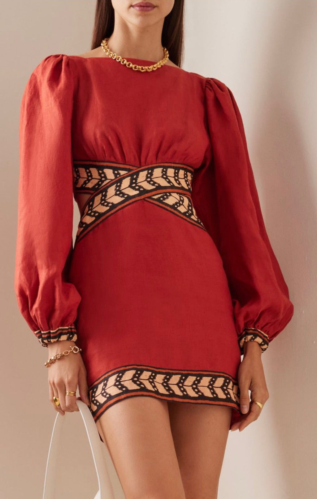 Spring Waist Hollow Out Cutout Cropped Sexy Slim Knit Dress Sheath Long Sleeve Dress