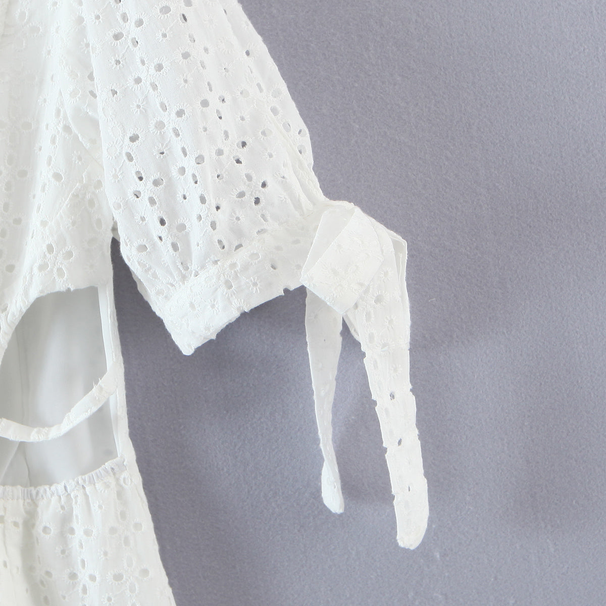 Spring Summer Women Clothing Sexy Lace Embroidery Waist Cutout Thin Dress