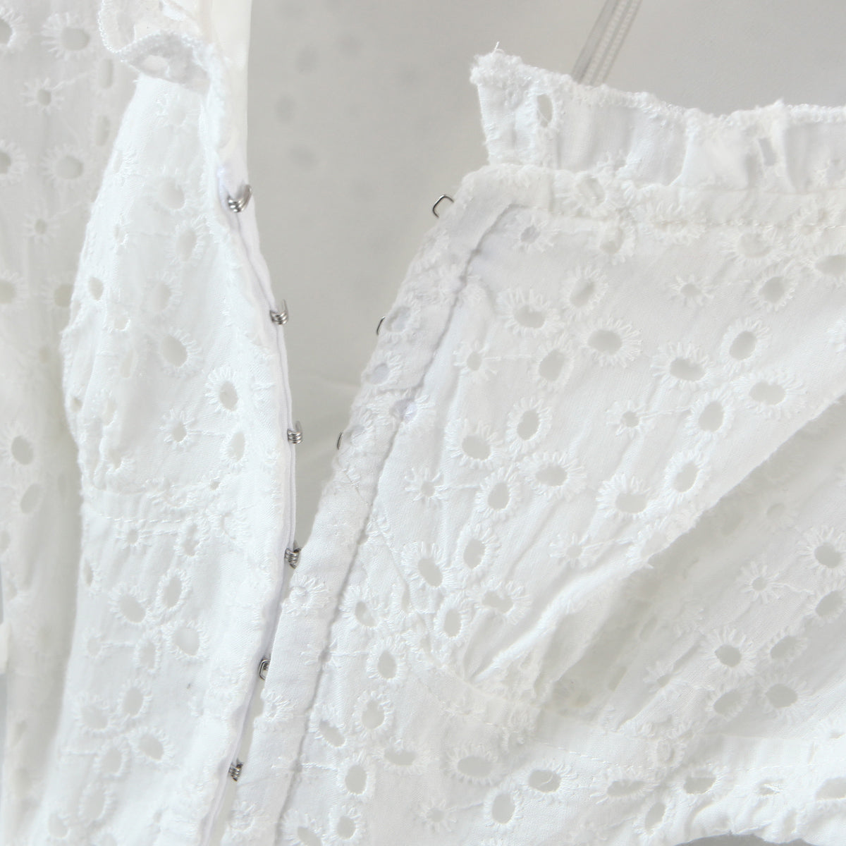 Spring Summer Women Clothing Sexy Lace Embroidery Waist Cutout Thin Dress