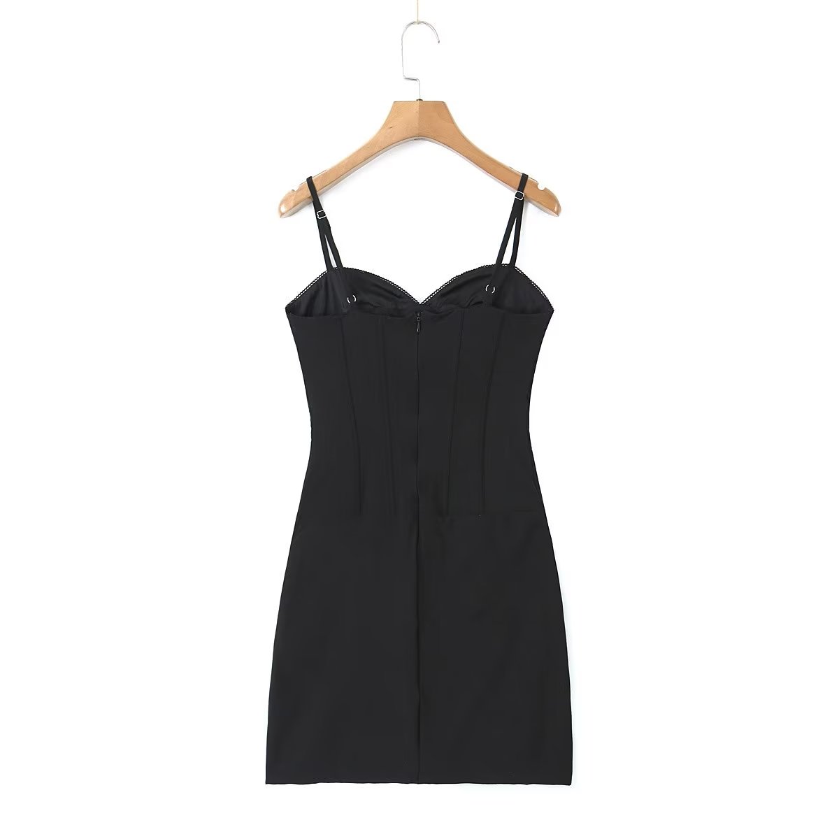 Women Wear Sexy Sexy Slim Fit Backless Split Black Camisole Dress Small Dress