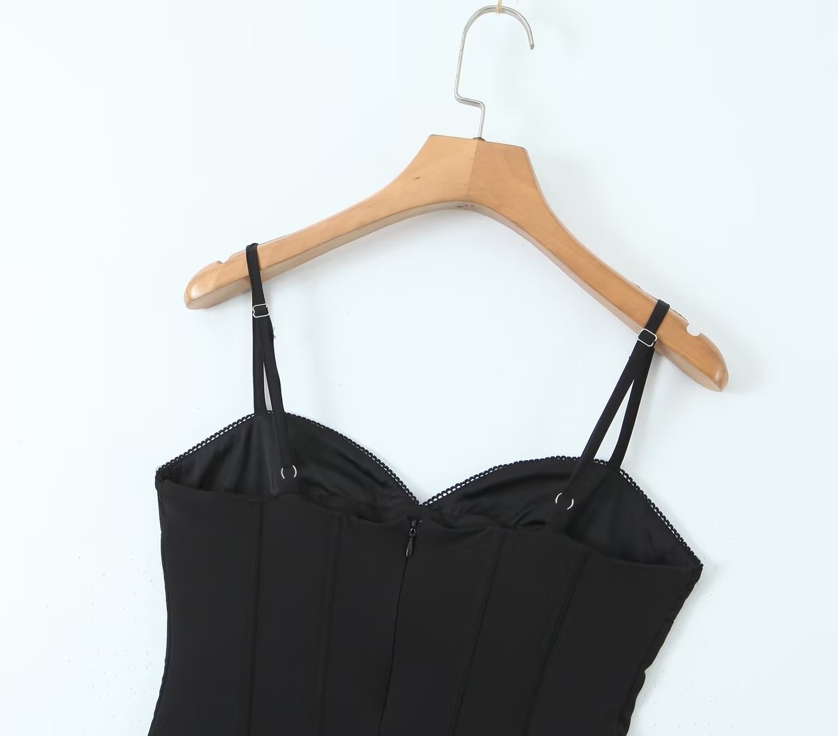 Women Wear Sexy Sexy Slim Fit Backless Split Black Camisole Dress Small Dress