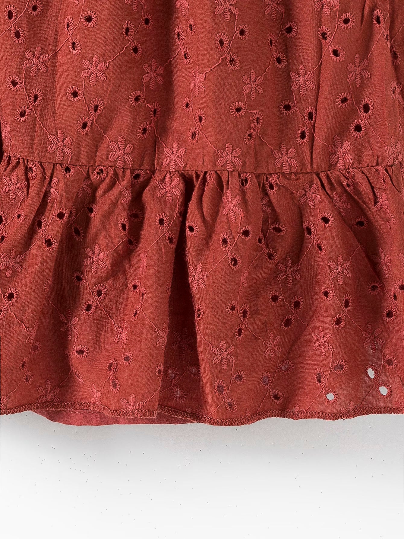 Spring Summer Hollow Out Cutout Embroidered Dress