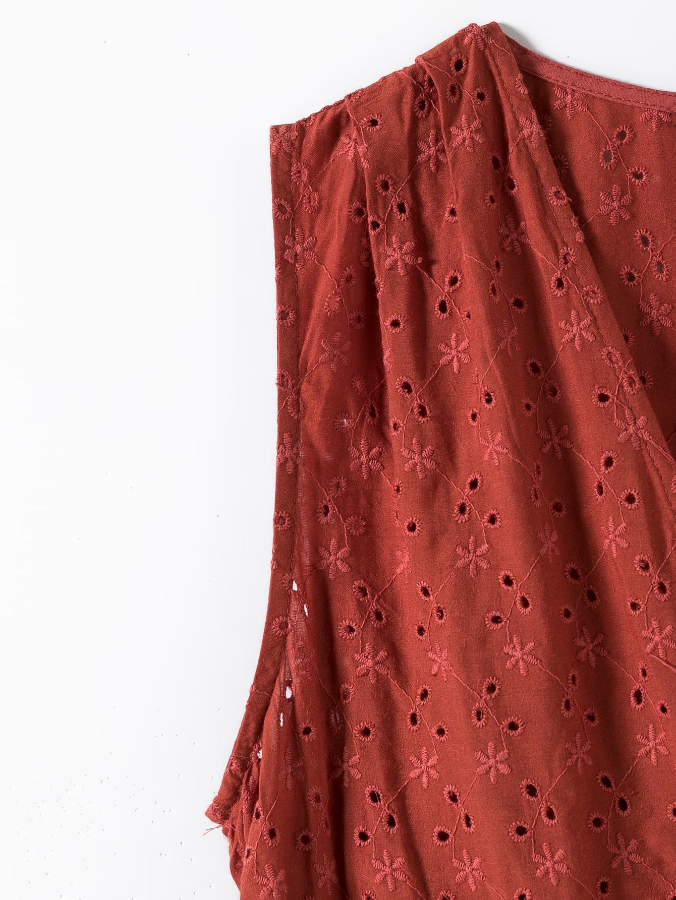 Spring Summer Hollow Out Cutout Embroidered Dress