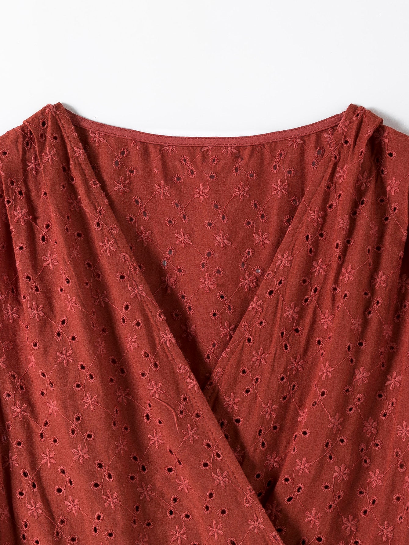 Spring Summer Hollow Out Cutout Embroidered Dress