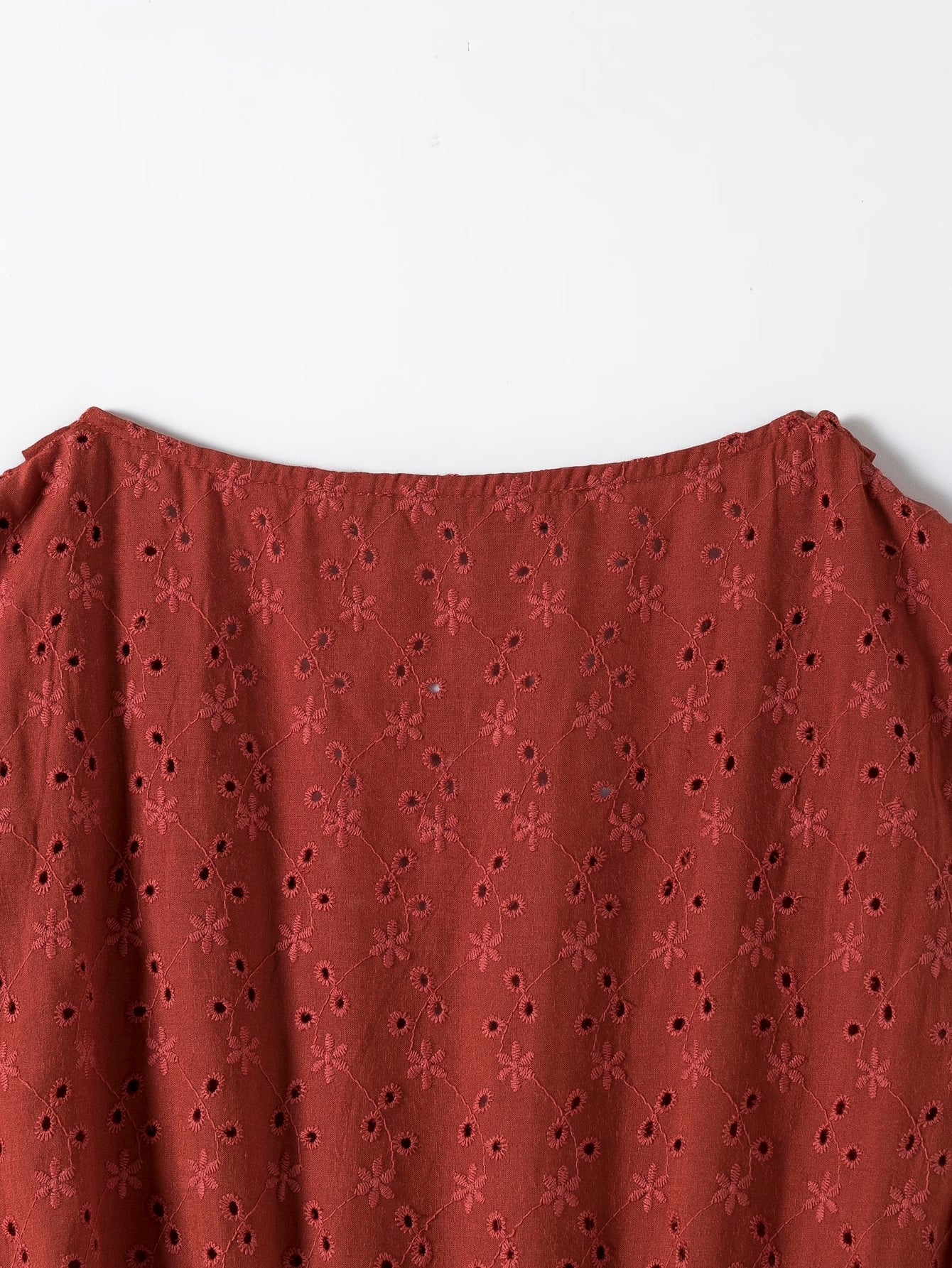 Spring Summer Hollow Out Cutout Embroidered Dress