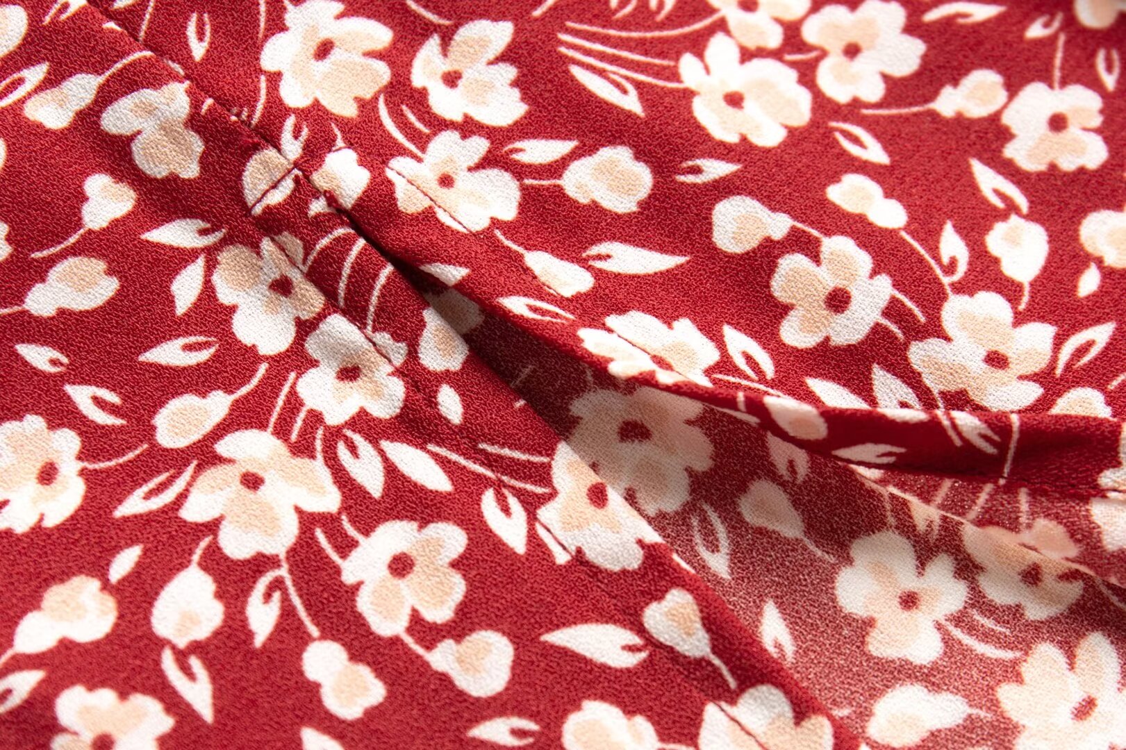 French Holiday Red Bottom Floral Round Neck Tight Waist Split Dress Summer Sexy Backless Midi Dress