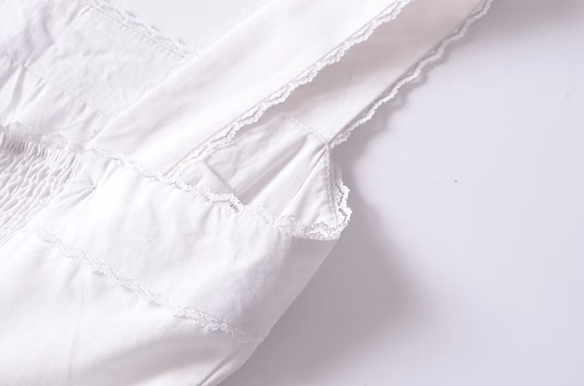 French Retro Lace Bowknot Decoration Square Collar Vest Dress Cami Dress Summer Slim Fit A Line Dress Women
