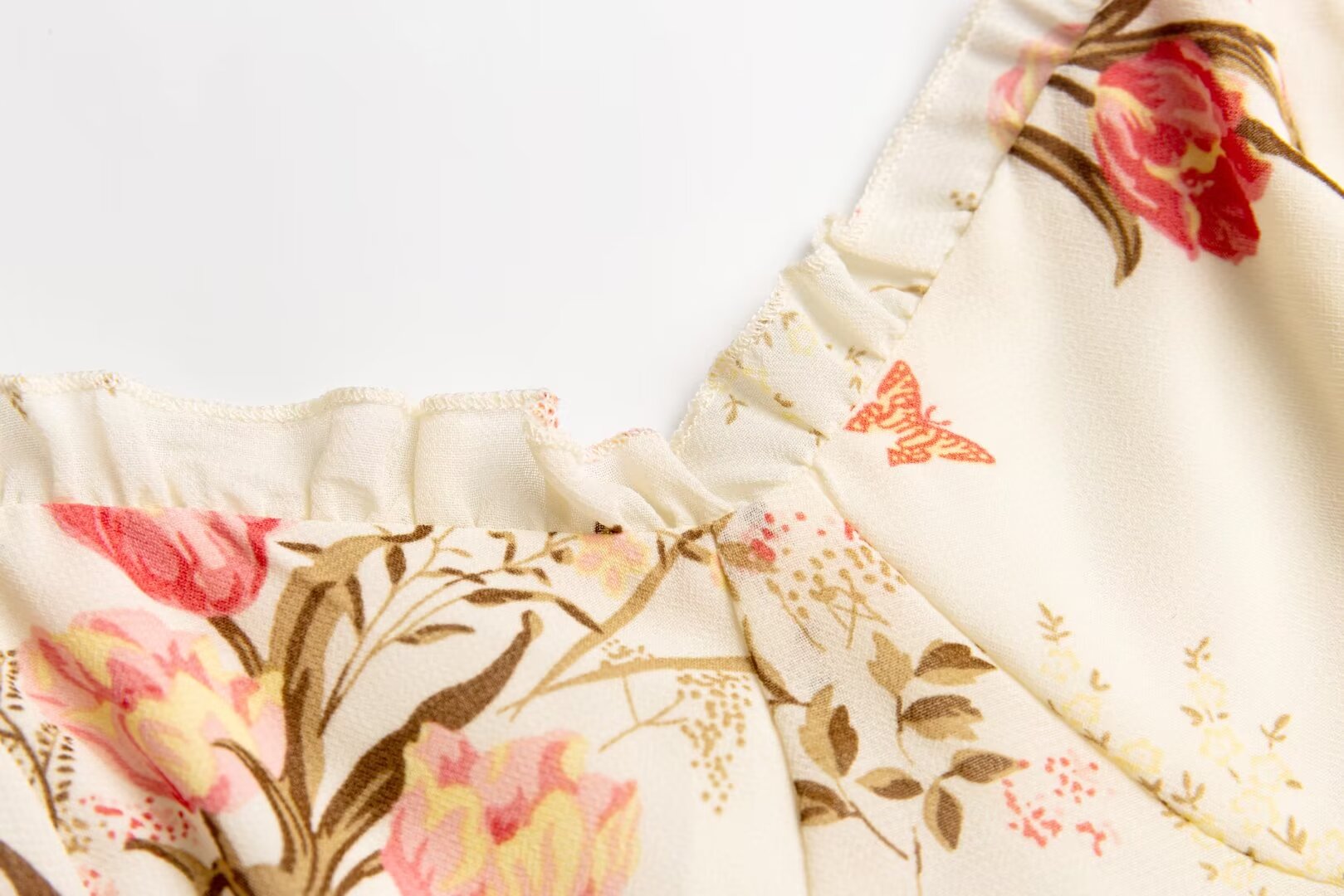 Spring Textured Vacation Casual Beige Printed Cami Dress