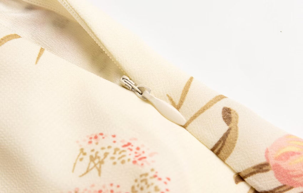 Spring Textured Vacation Casual Beige Printed Cami Dress