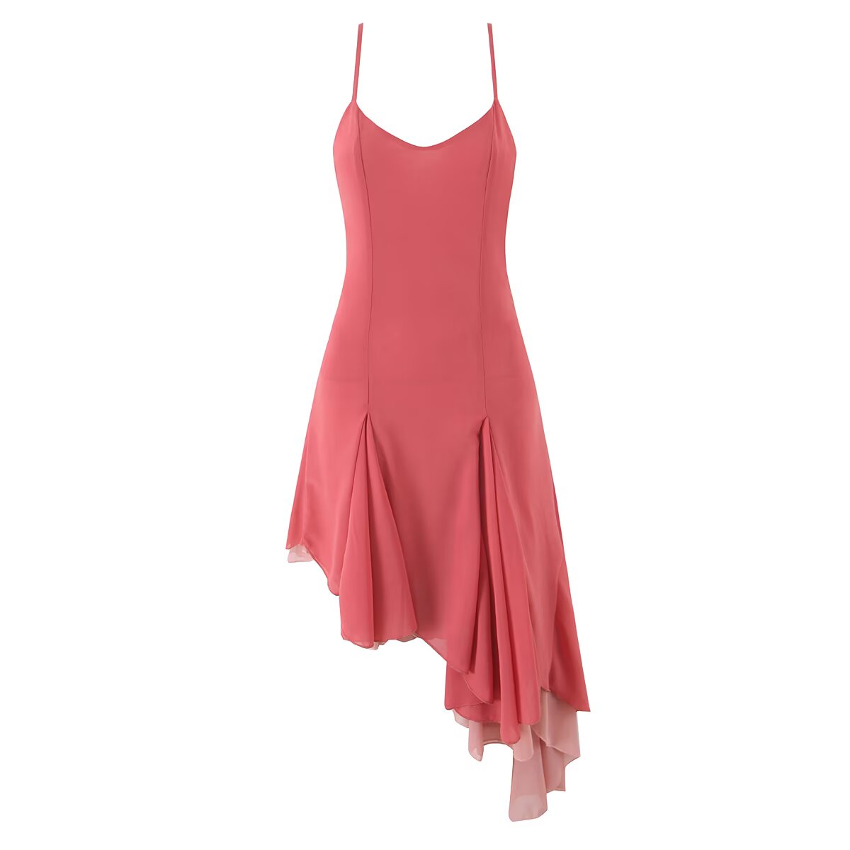 Spring Women Clothing Ruffled Spaghetti Straps Dress
