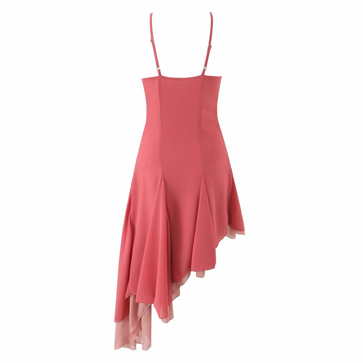 Spring Women Clothing Ruffled Spaghetti Straps Dress