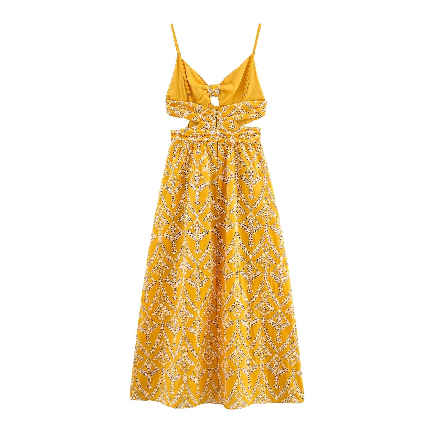 Autumn Women Clothing French Minority Design Embroidery Midi Dress