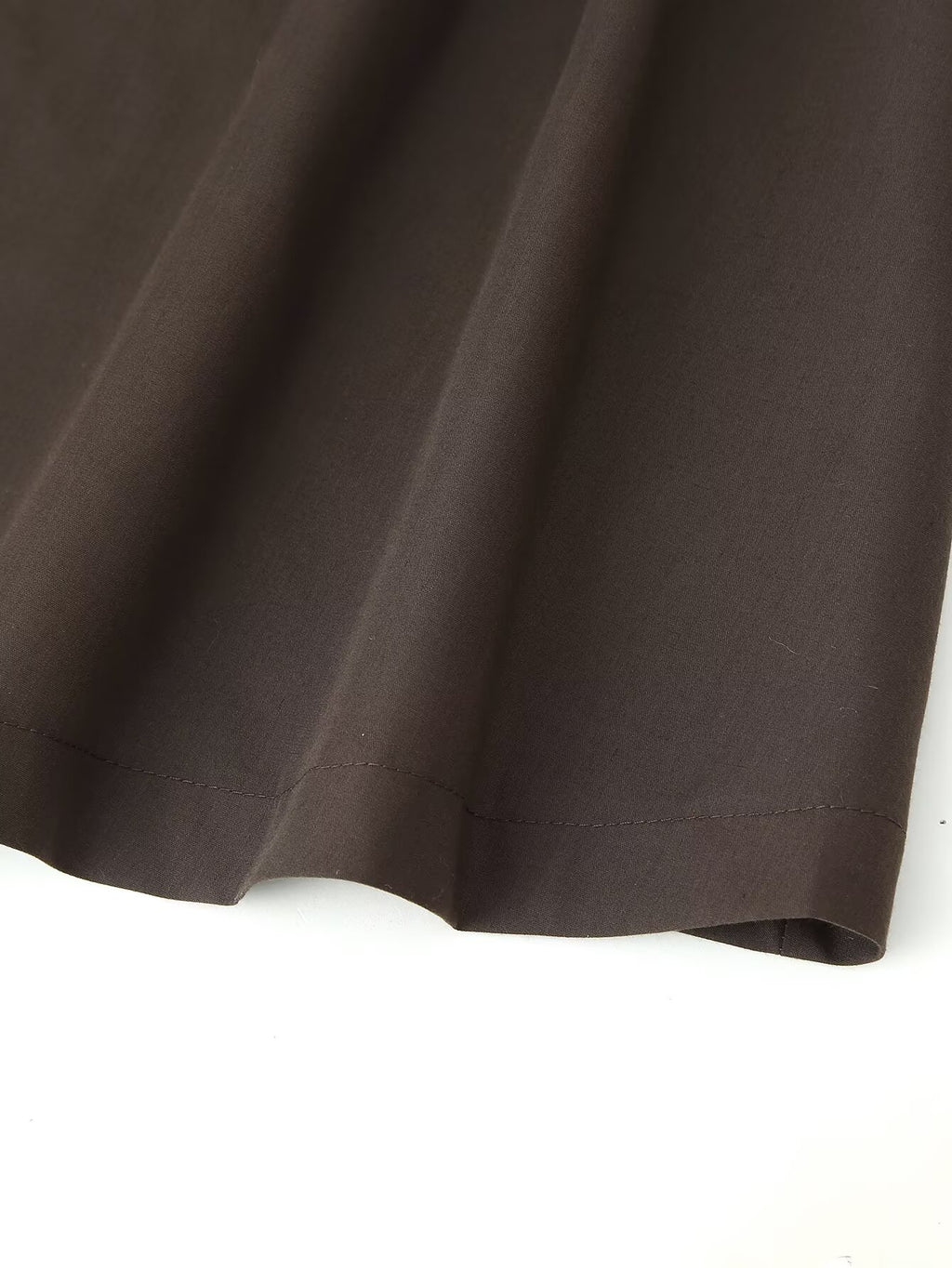 Retro Solid Color V neck Dress Waist Controlled Slimming Pleated Design Maxi Dress for Women Summer