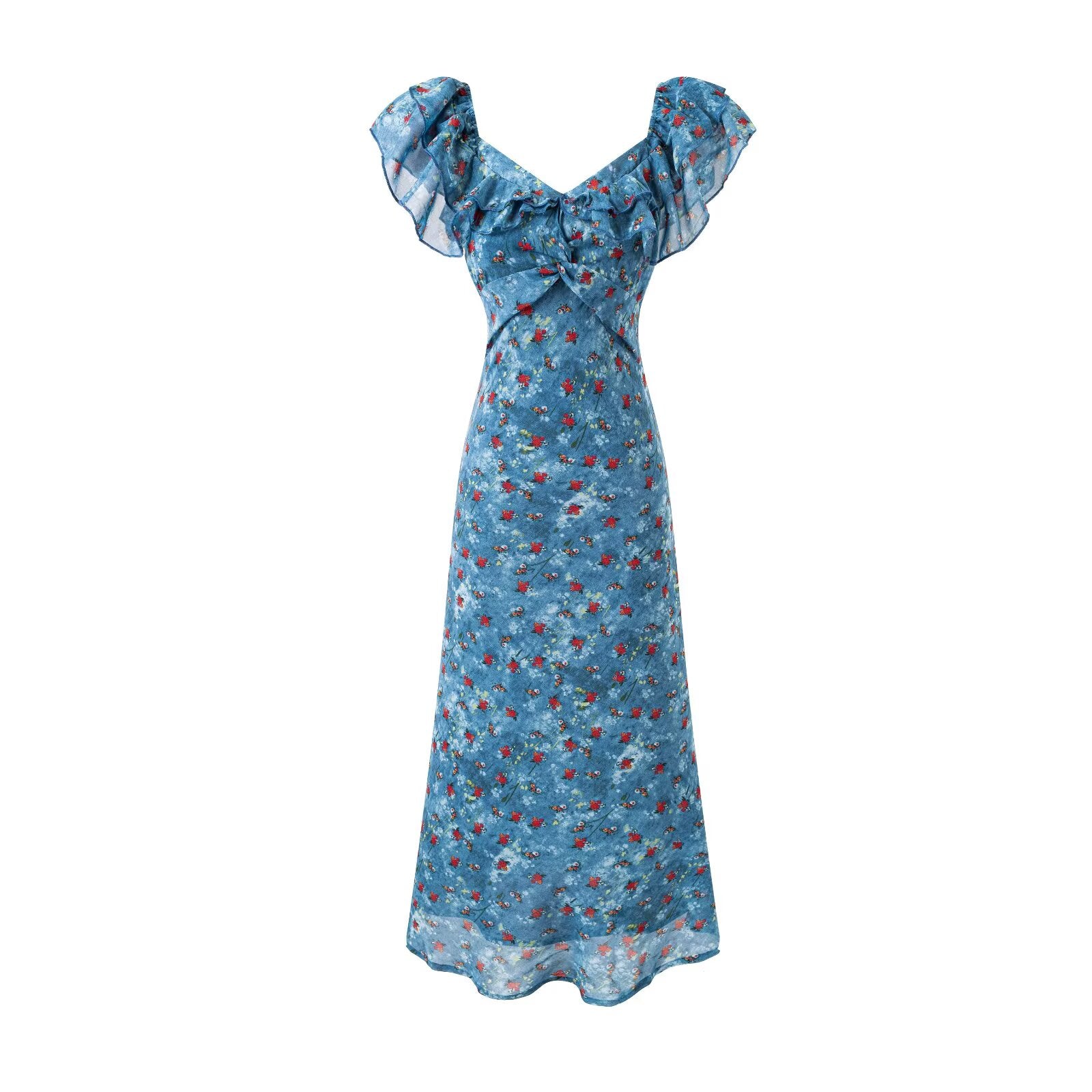 Blue Background Floral