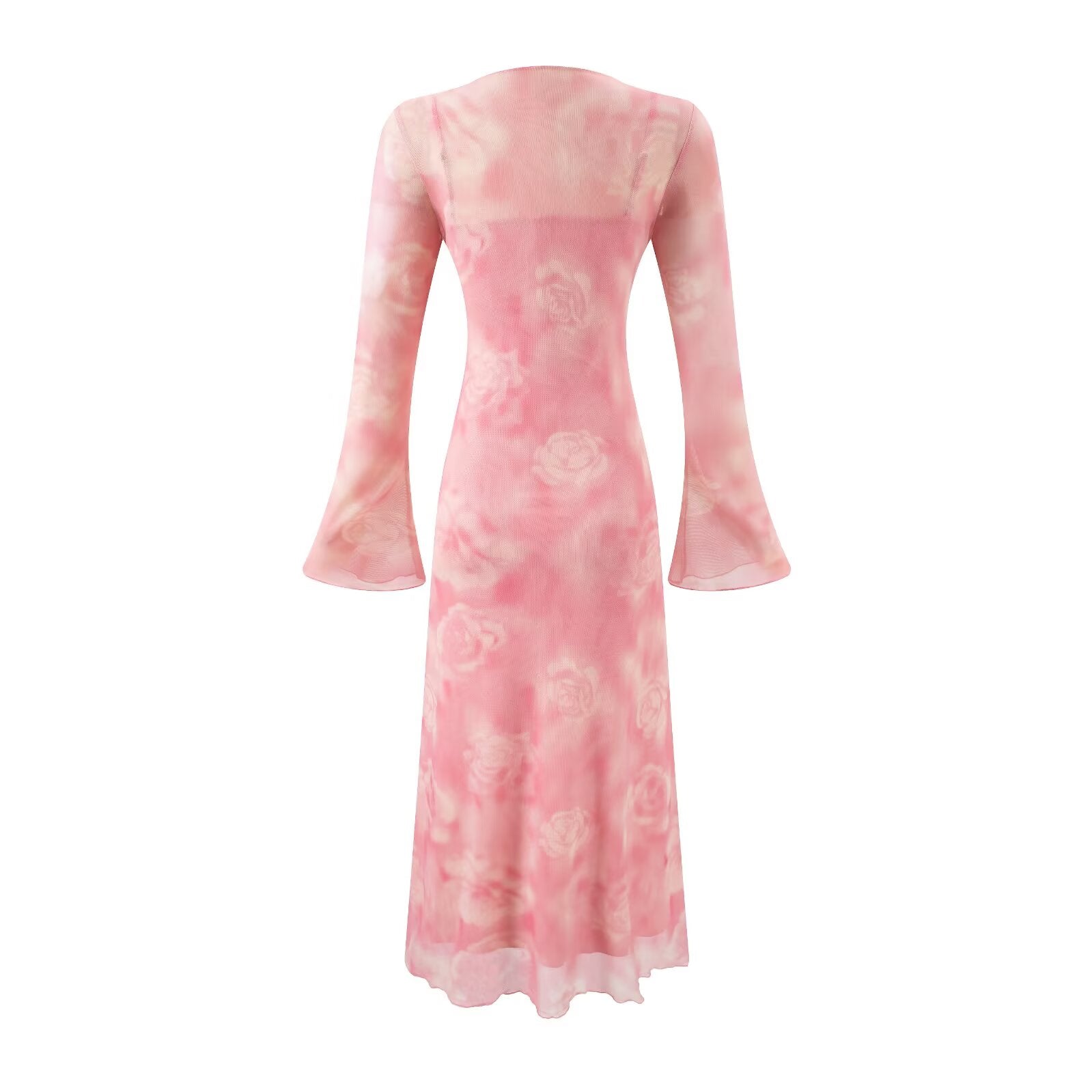 Summer Casual Sexy Micro Stretch Long Sleeve Waist Slimming Figure Dress