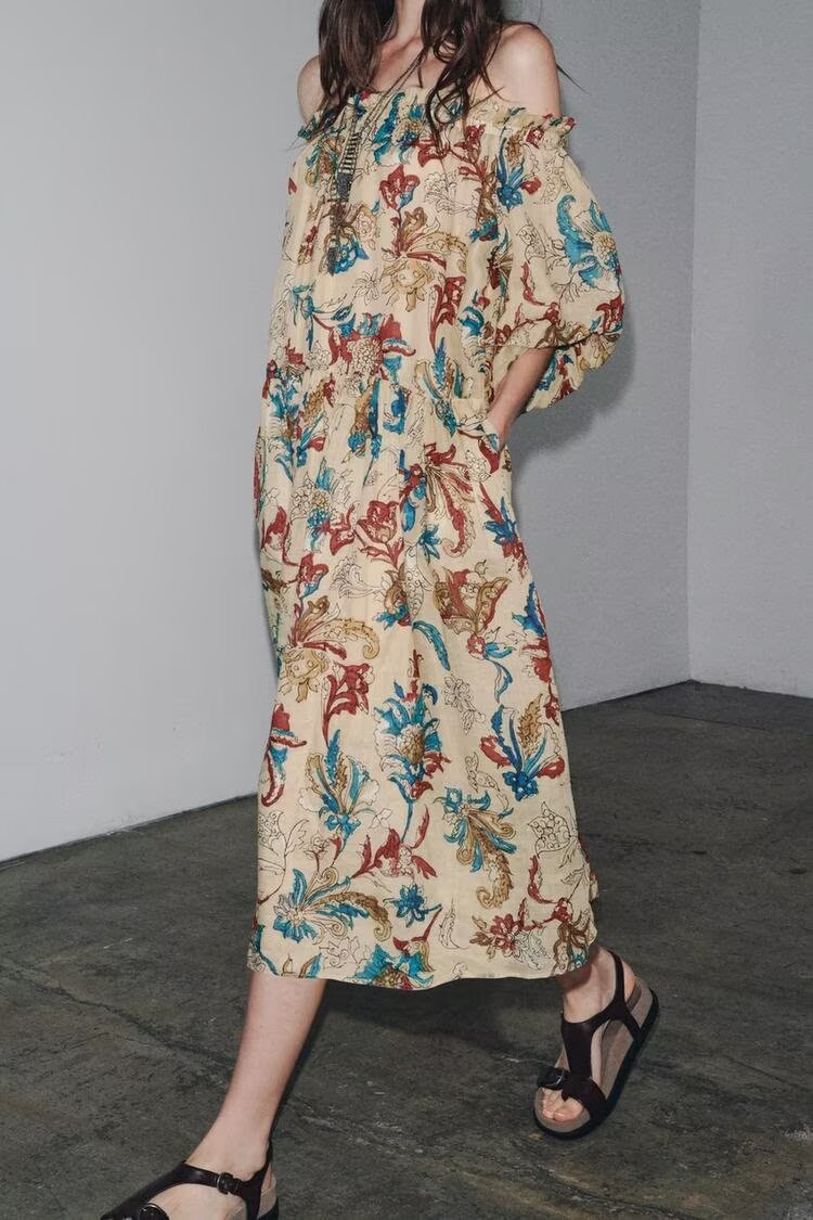 Printing Dress Design Spring Women Clothing