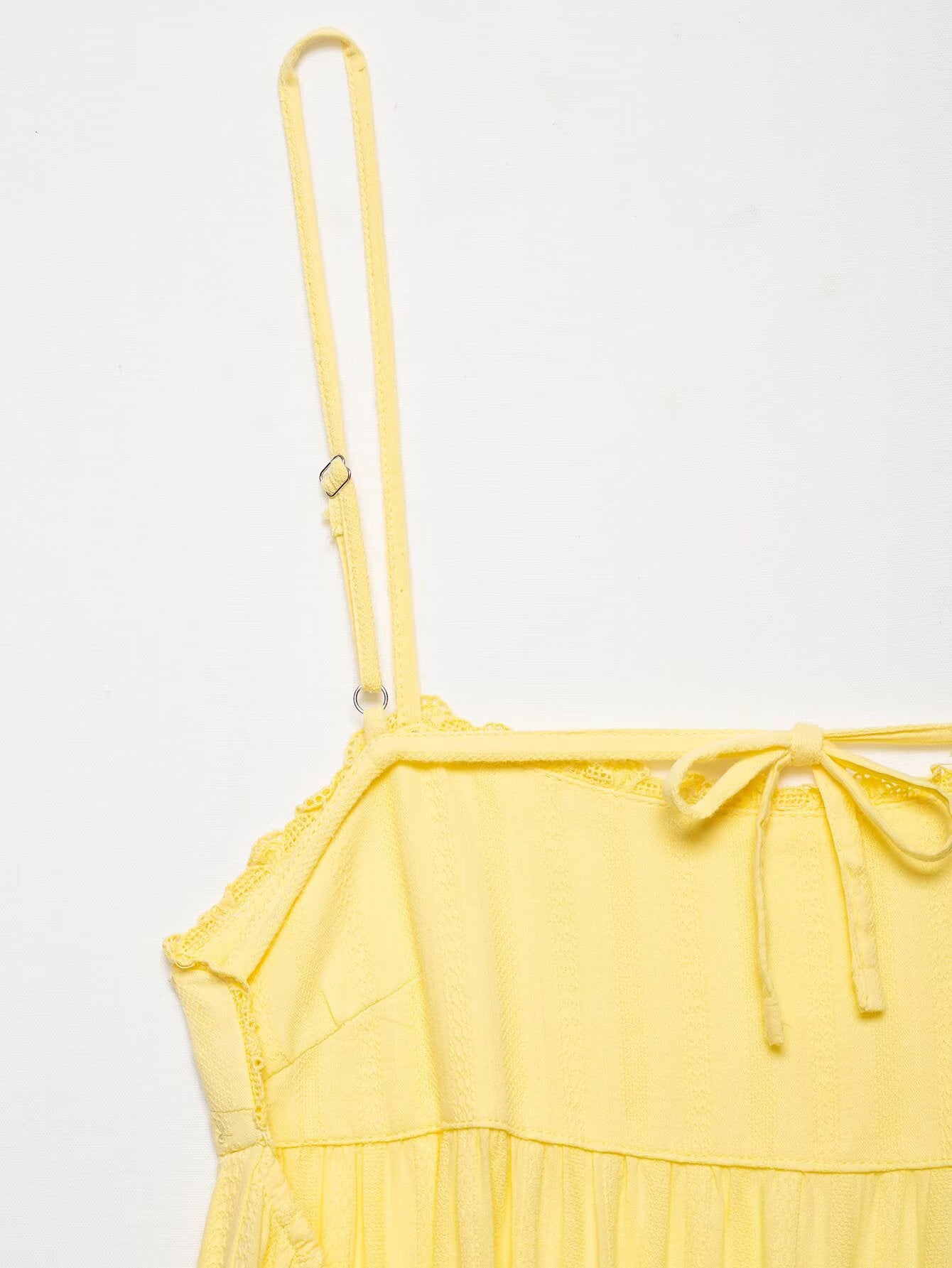 Casual Loose Big Backless Women Clothing Vacation Dress Yellow