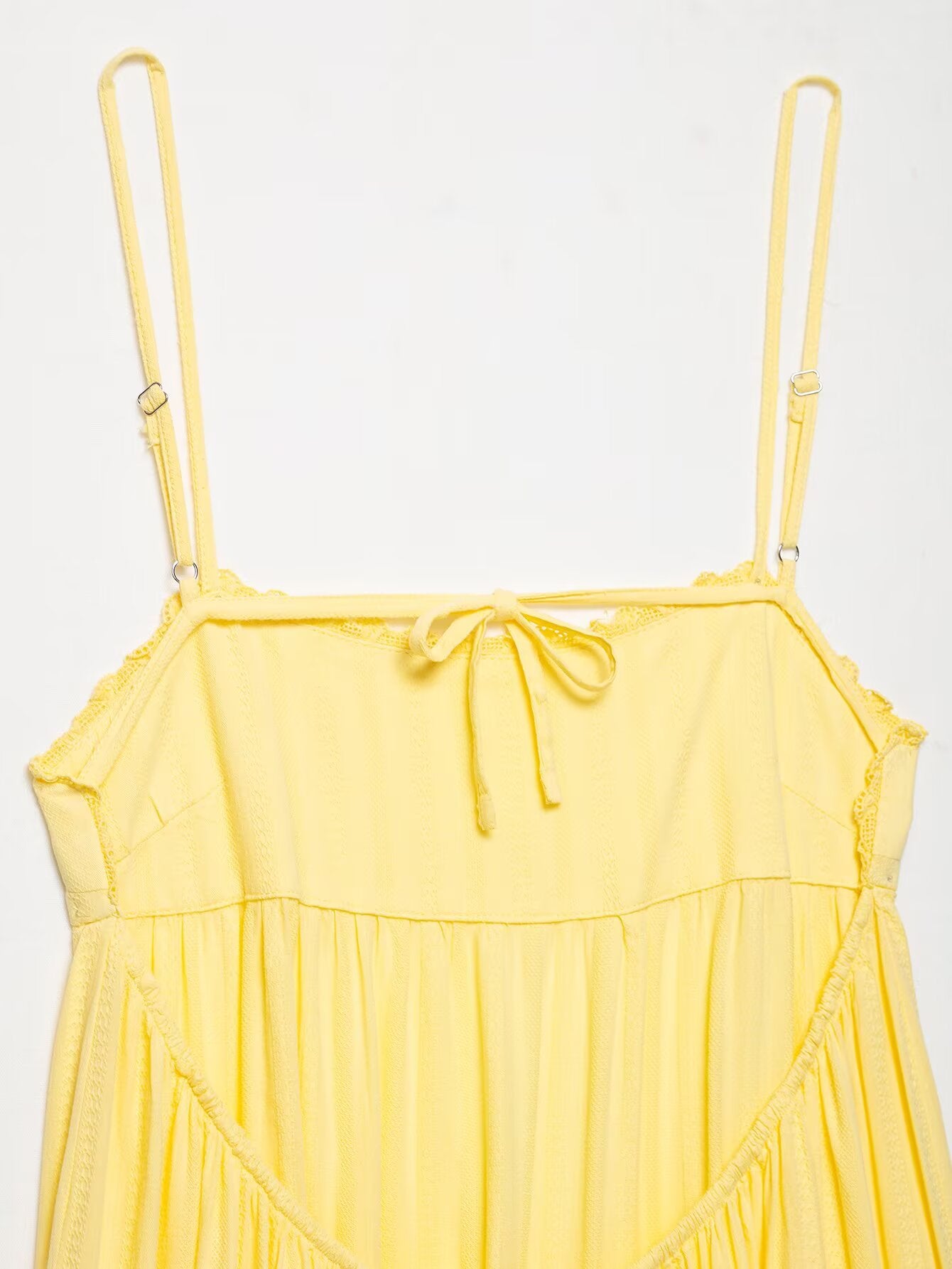 Casual Loose Big Backless Women Clothing Vacation Dress Yellow