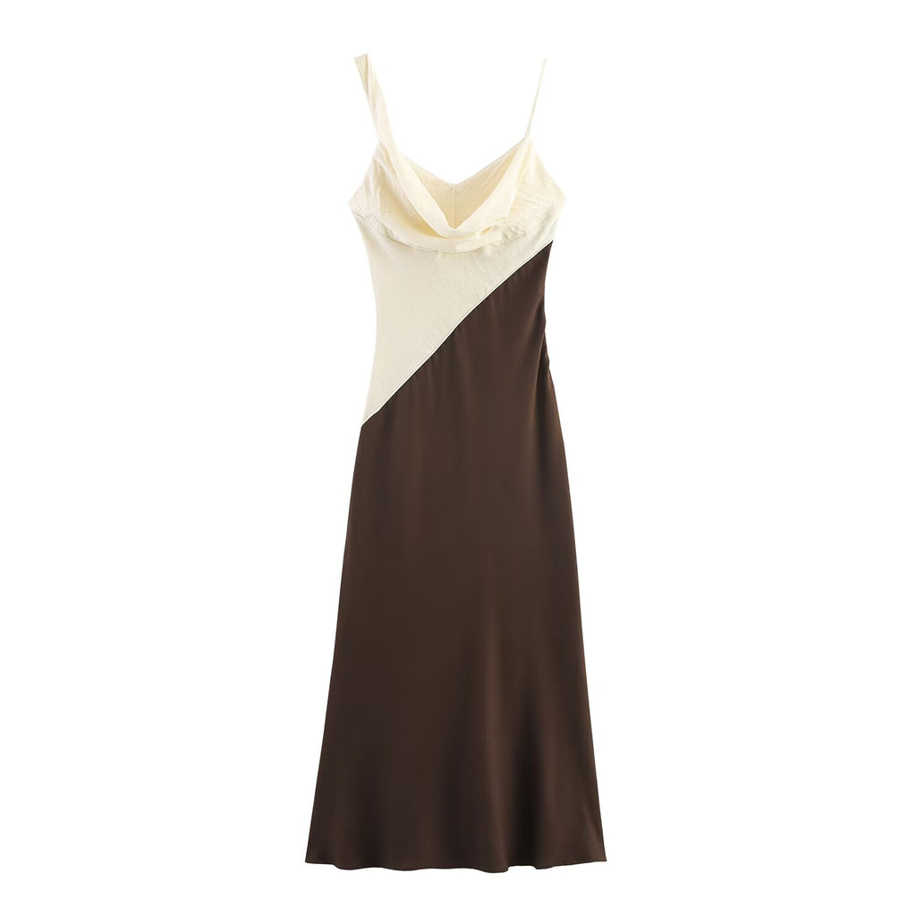 Women Clothing Stitching Midi Dress
