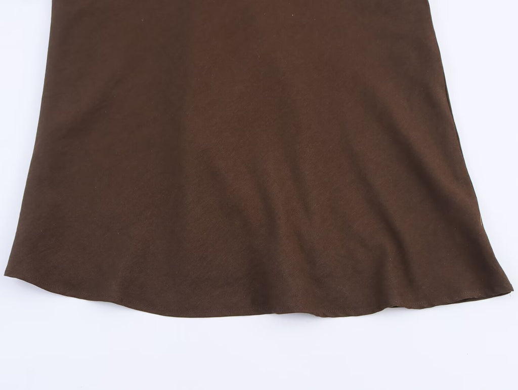 Women Clothing Stitching Midi Dress