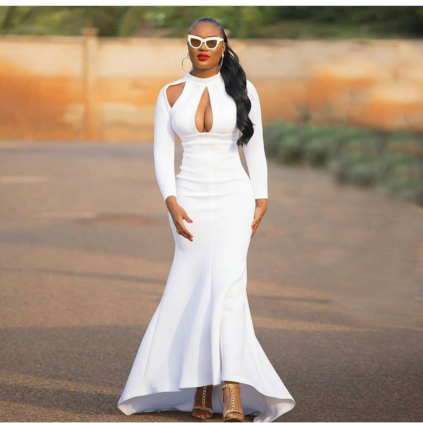 Autumn Women Clothing High Waist Sexy Fishtail Dress African Dress